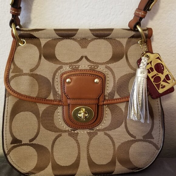 Authentic Vintage Coach Legacy Anniversary Brown Signature Crossbody Purse - Picture 1 of 6